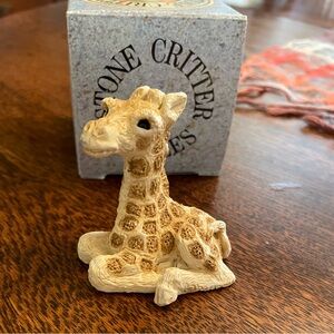 Stone Critter Littles Giraffe Figurine